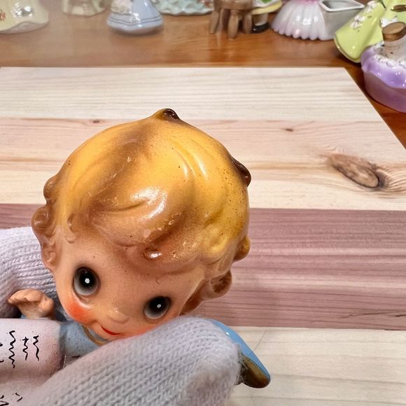 Vintage Josef Originals Angel Boy Figurine Christmas Ornament Holiday Decor - Picture 4 of 10